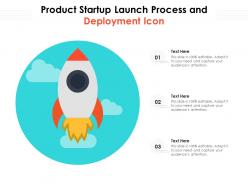 Product startup launch process and deployment icon