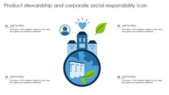 Product Stewardship And Corporate Social Responsibility Icon