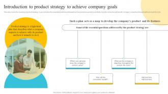 Product Strategy A Guide To Core Concepts Introduction To Product Strategy Achieve Strategy Ss V