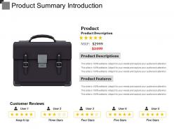 Product summary introduction
