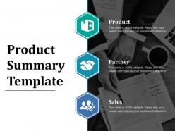 Product summary template