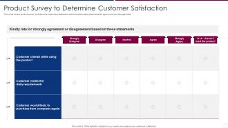 Product Survey To Determine Customer Satisfaction