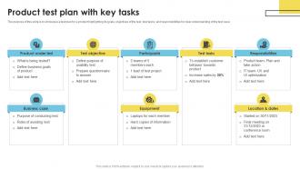 Product Test Plan With Key Tasks