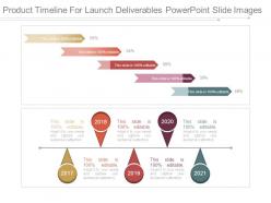 Product timeline for launch deliverables powerpoint slide images