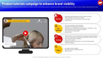 Product Tutorials Campaign To Enhance Brand Visibility Social Media Influencer Strategy SS V