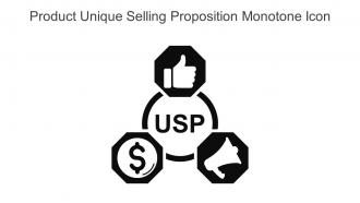 Product Unique Selling Proposition Monotone Icon In Powerpoint Pptx Png And Editable Eps Format