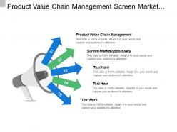 Product value chain management screen market opportunity business administration