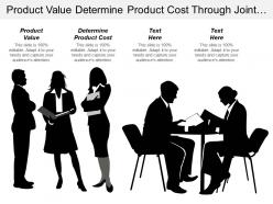 Product value determine product cost through joint ventures