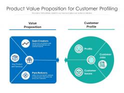 Product value proposition for customer profiling