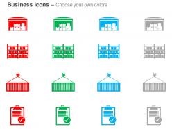 Product warehouse checklist formation ppt icons graphics