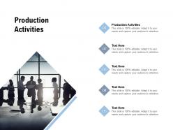 Production activities ppt powerpoint presentation portfolio professional cpb