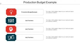 Production Budget Example Ppt Powerpoint Presentation Show Professional Cpb