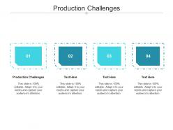 Production challenges ppt powerpoint presentation model shapes cpb