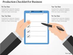 Production checklist for business flat powerpoint design