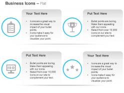 Production checklist iso certification quality ratings ppt icons graphics