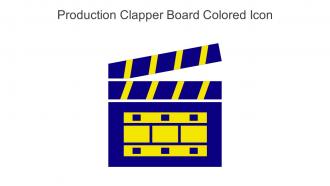 Production Clapper Board Colored Icon In Powerpoint Pptx Png And Editable Eps Format