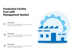 Production facility icon with management symbol