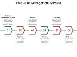 Production management services ppt powerpoint presentation show summary cpb
