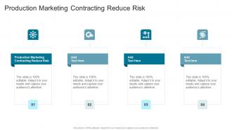 Production Marketing Contracting Reduce Risk In Powerpoint And Google Slides Cpb