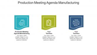 Production meeting agenda manufacturing ppt powerpoint presentation layouts display cpb