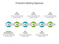 Production meeting objectives ppt powerpoint presentation pictures example topics cpb