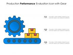 Production Performance Evaluation Icon With Gear