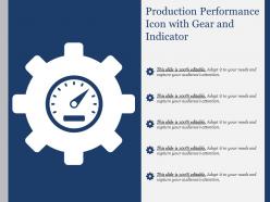 Production performance icon with gear and indicator