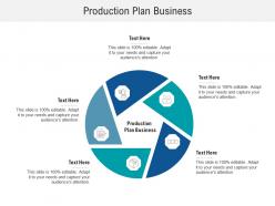 Production plan business ppt powerpoint presentation portfolio model cpb