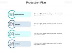 Production plan ppt powerpoint presentation slides background image cpb