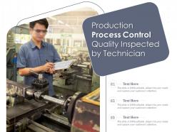 Production process control quality inspected by technician