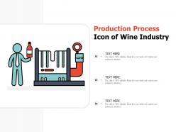 Production process icon of wine industry