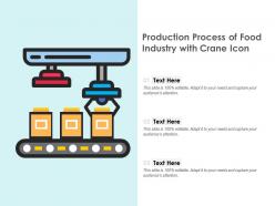 Production Process Of Food Industry With Crane Icon