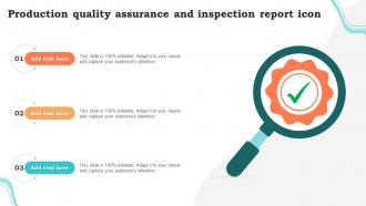 Production Quality Assurance And Inspection Report Icon