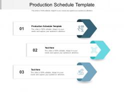 Production schedule template ppt powerpoint presentation infographics designs cpb