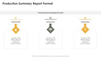 Production Summary Report Format In Powerpoint And Google Slides Cpb