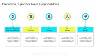 Production Supervisor Roles Responsibilities In Powerpoint And Google Slides Cpb