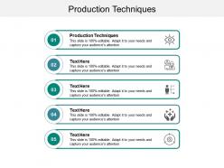 Production techniques ppt powerpoint presentation styles influencers cpb