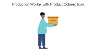 Production Worker With Product Colored Icon In Powerpoint Pptx Png And Editable Eps Format