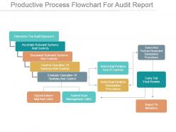 Productive process flowchart for audit report ppt infographics