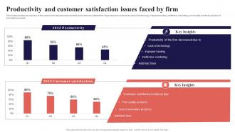 Productivity And Customer Satisfaction Issues Faced By Firm Organization Function Strategy SS V