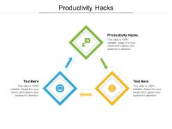 Productivity hacks ppt powerpoint presentation ideas background cpb
