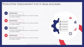 Productivity Improvement Icon In S and Op Processes