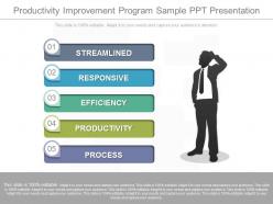 Productivity improvement program sample ppt presentation