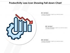 Productivity Loss Icon Showing Fall Down Chart