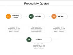 Productivity quotes ppt powerpoint presentation file skills cpb