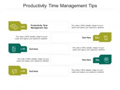 Productivity time management tips ppt powerpoint presentation outline pictures cpb