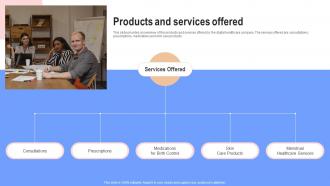Products And Services Offered The Pill Club Pre Seed Round Investor Funding Elevator Pitch Deck