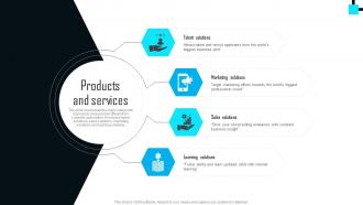 Products And Services Social Business Networking Company Profile CP SS V
