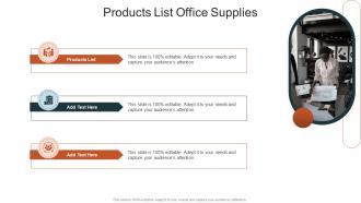 Products List Office Supplies In Powerpoint And Google Slides Cpb