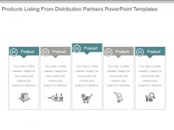 Products listing from distribution partners powerpoint templates